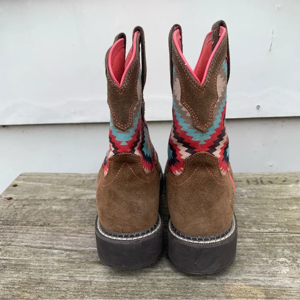 Ariat Fatbaby Aztec Heritage Twill Stripe Southwest Cowgirl Boots 6.5B 10029483 - Image 5