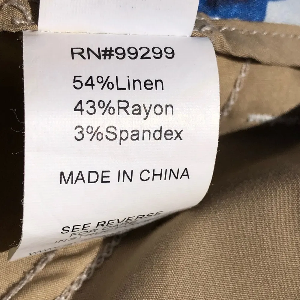 Linen Blend Printed Shorts 28 - Image 5