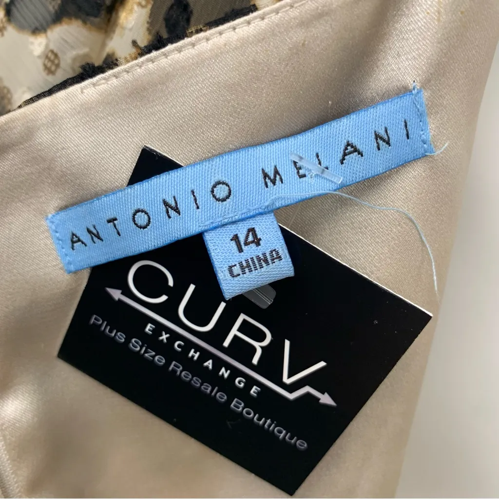 Antonio Melani Formal Dress, Leopard Print with Sequin embellishments.  Size 14 - Image 3