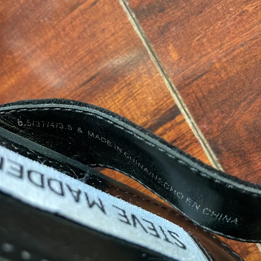 Steve Madden Salute suede pearl black flats - Image 6