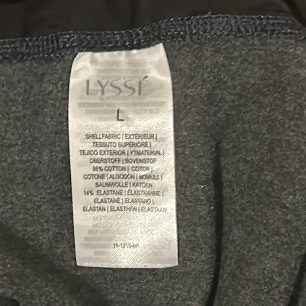 Leggings Ponte Gray Cropped High Waist Leggings Size M - Image 4