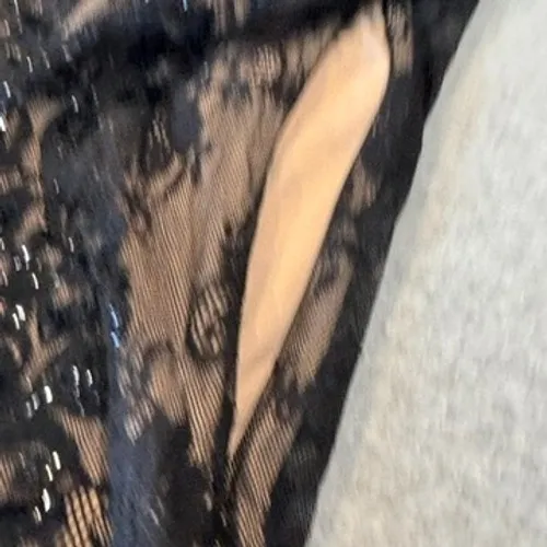 Express Whimsigoth Vamp Steampunk Lace Dress Black Floral‎ Party Cocktail Size 8 - Image 11