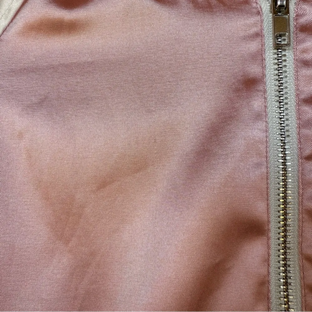 Brandy Melville‎ Varsity Ellie Bomber Jacket, Color - Pink/White - Image 3
