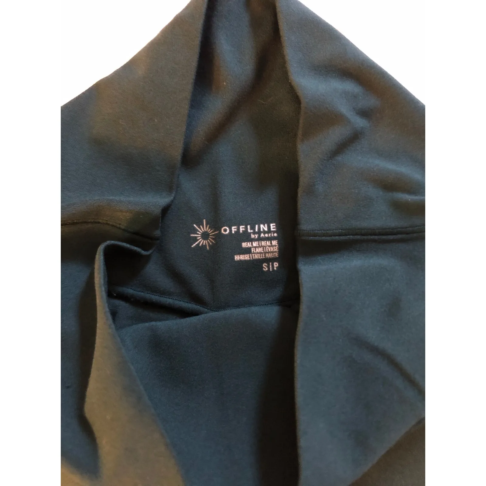 Aerie Offline crossover waist dark green flare leggings Size Small - Image 6