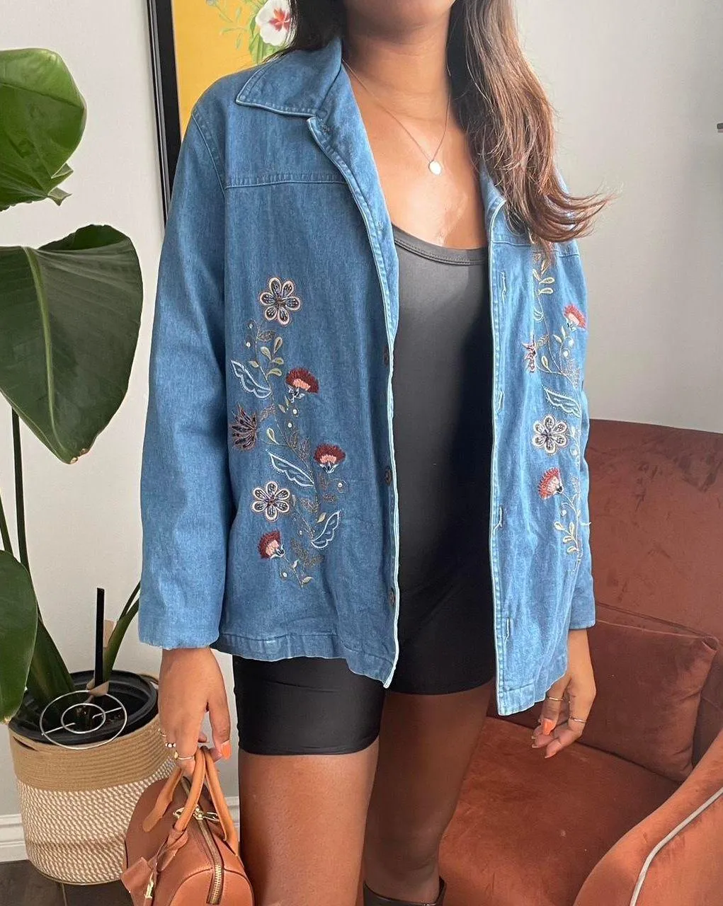 Alfred Dunner Embroidered Denim Jacket - Image 2