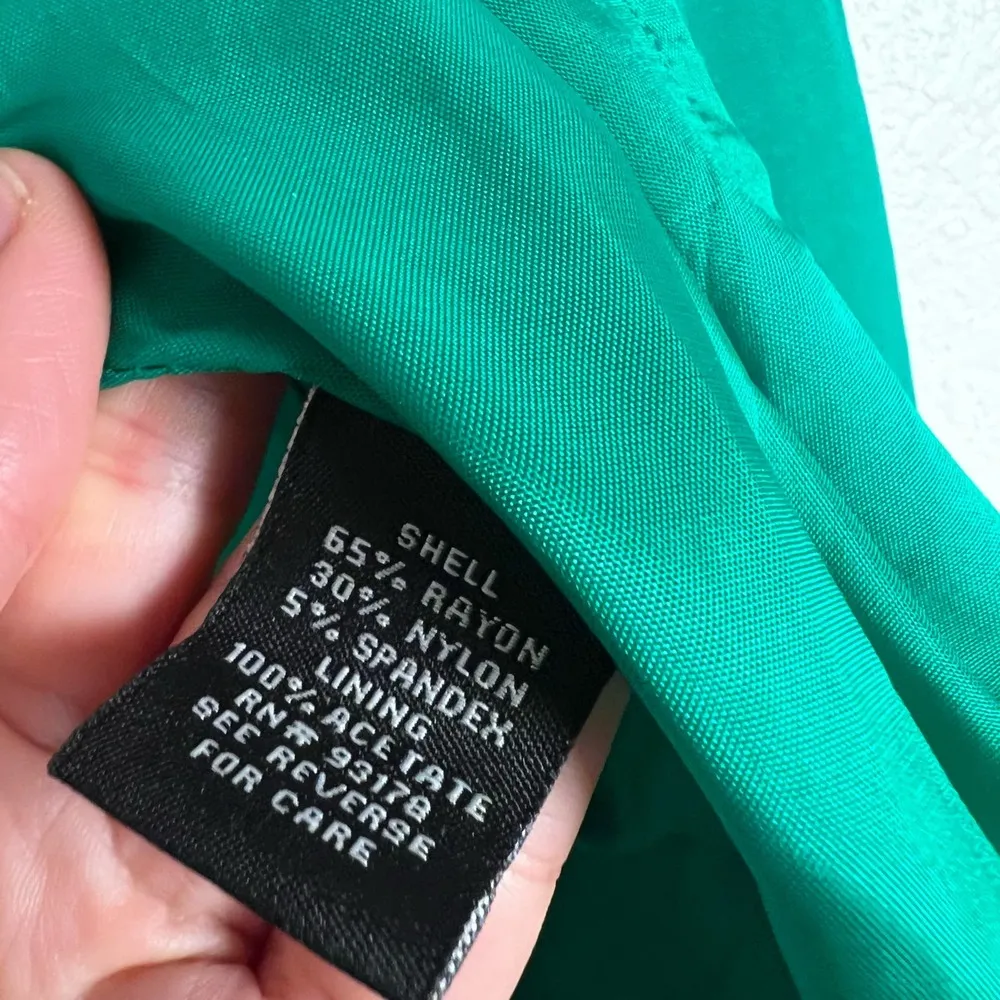 Premise Pop Green Ponte Knit Solid Open Front Jacket Size 4 - Image 7