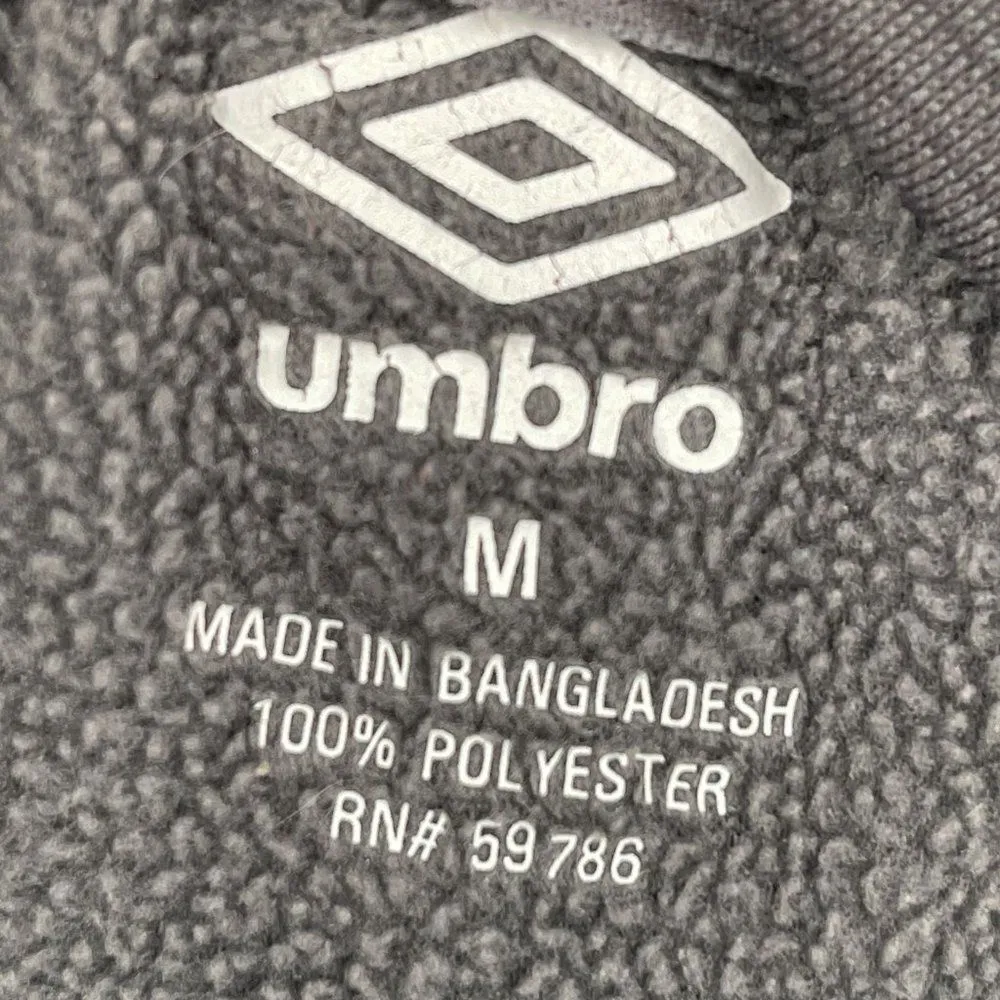 Umbro Athletic Side Zip Turtleneck Fleece Lined Gray Sweatshirt Medium - Image 96