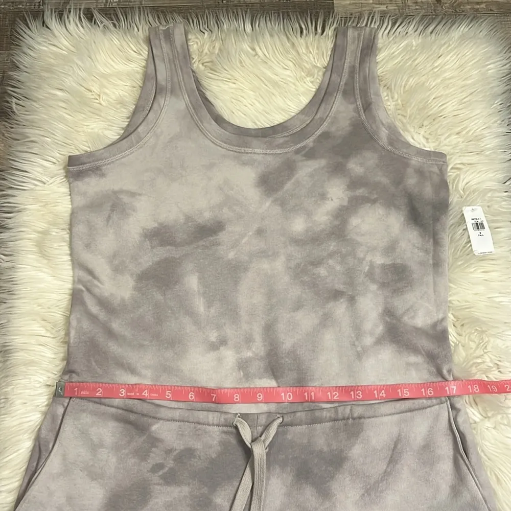 NWT Old Navy drawstring waist French terry tank shorts romper 8 Tall - Image 9