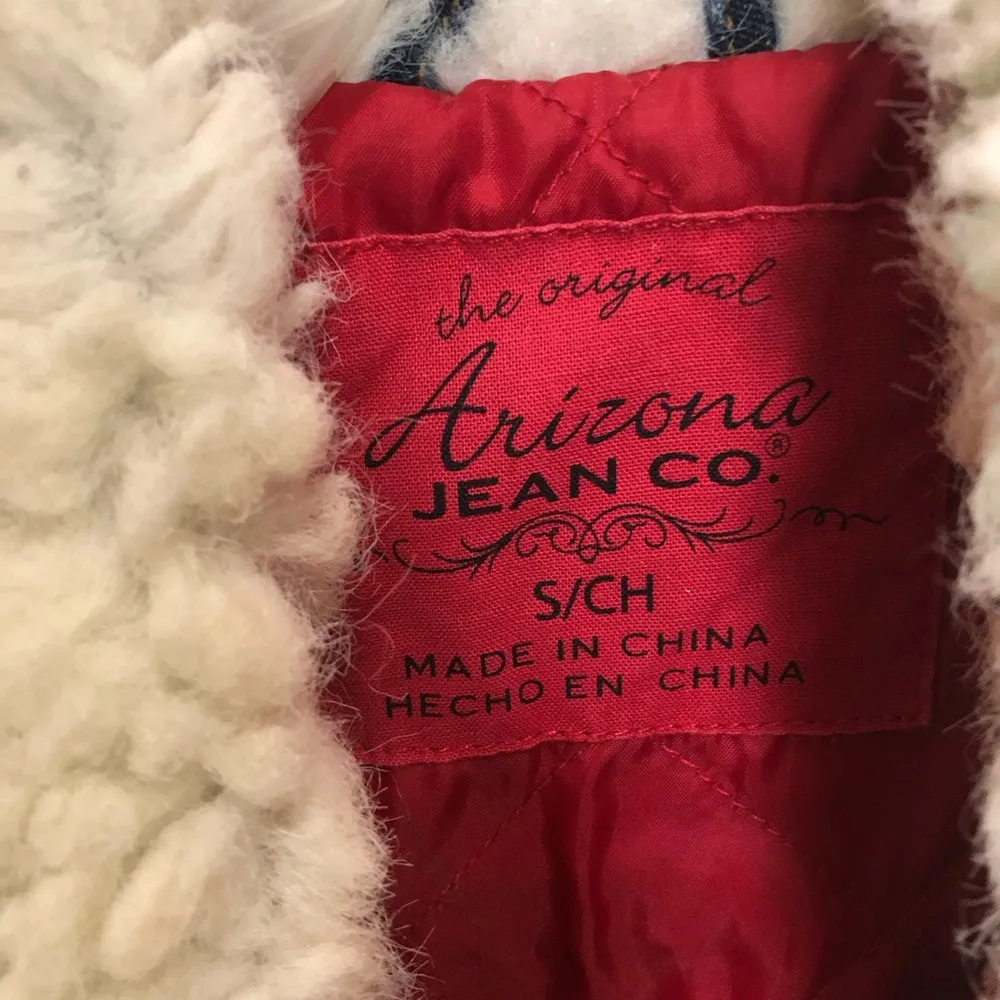 Arizona Jean Co. Denim Jacket with faux wool Collar - Image 5