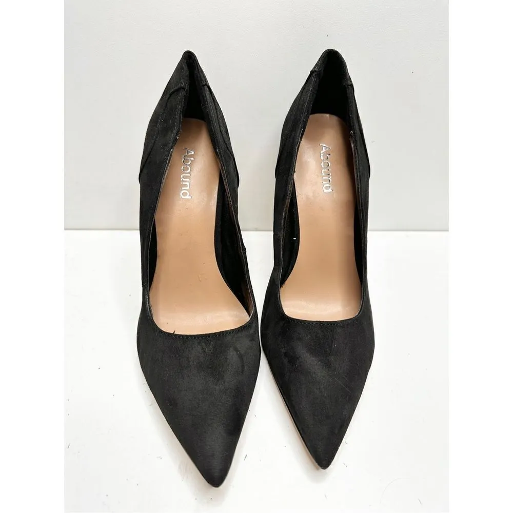 Abound Pumps Womens Size 5.5 Black Pointed Toe Slip On Heels - Image 2