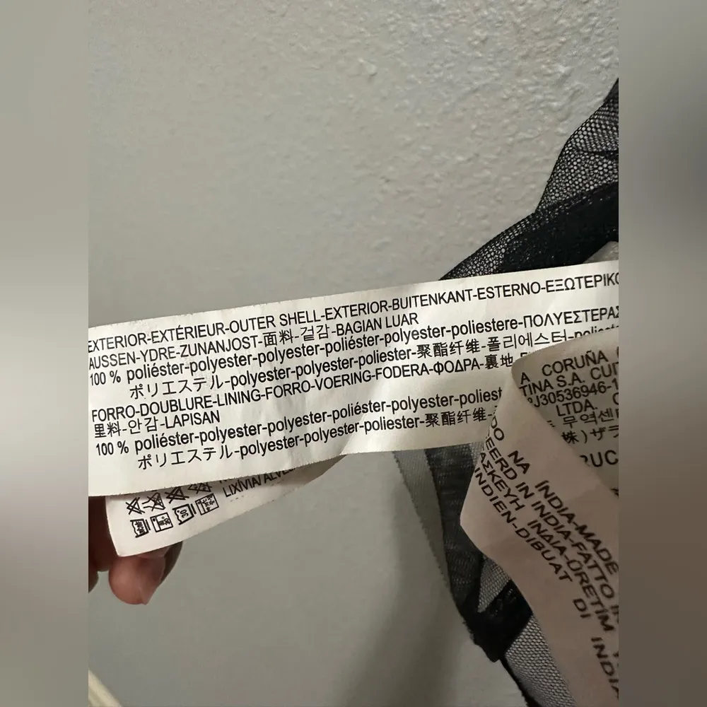 New with tags Zara Sheer Tulle Top ( from the TRAFALUC collection) size S black - Image 8