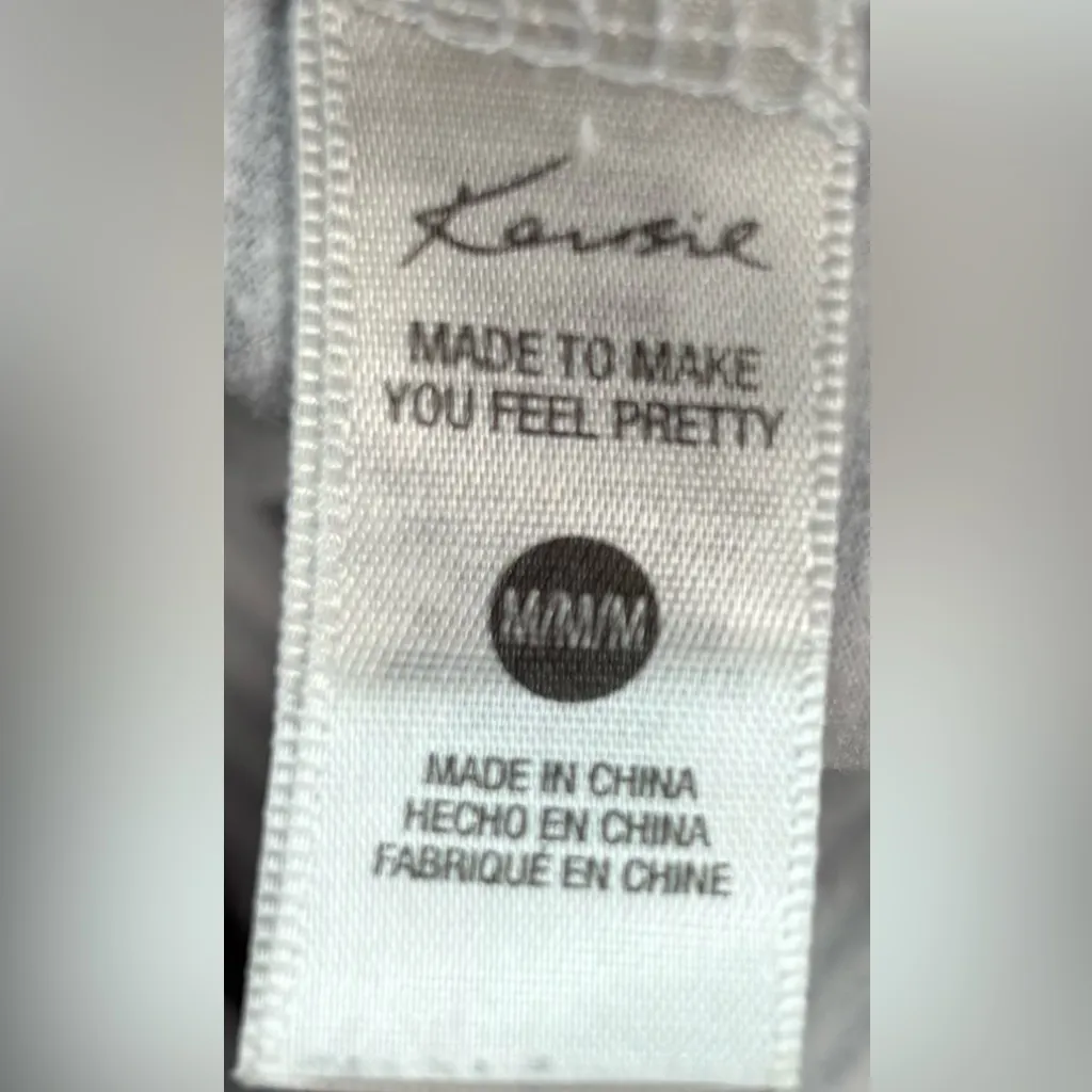 Kensie M Bumble Bee Gray and White Striped Pajama Set with Bee Print - Image 7