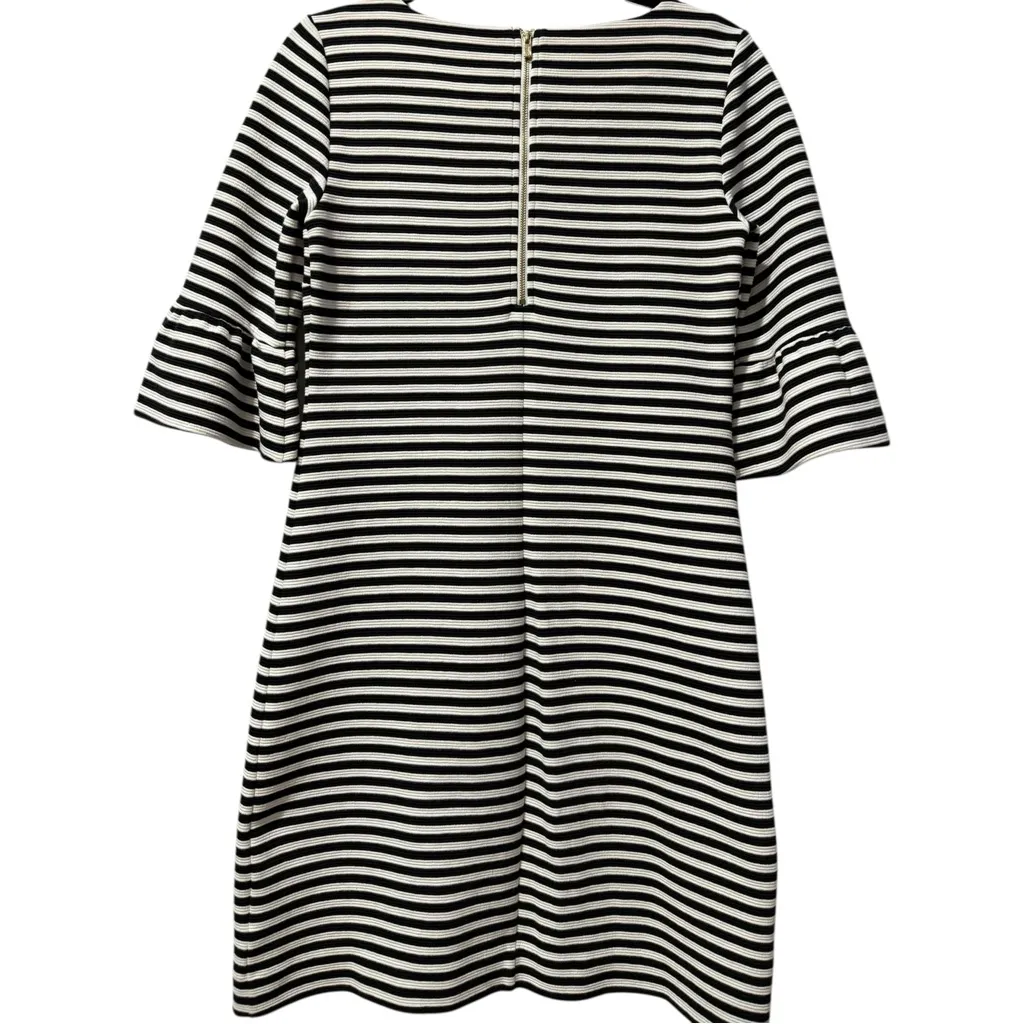 Lilly Pulitzer Alden Shift Dress Coconut‎ Ottoman Black / White Stripes Sz Small - Image 3