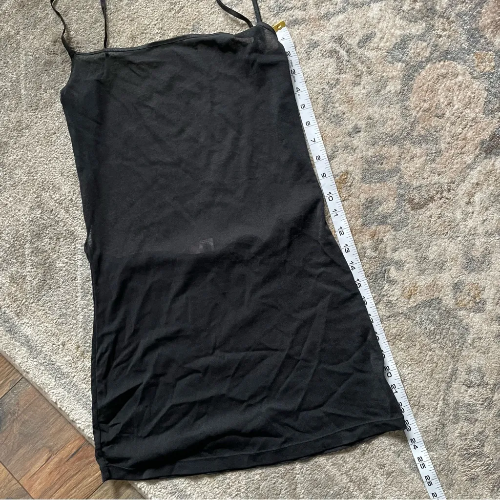Victoria’s Secret Dramatic Open Back Sheer Black Mesh Mini Slip Dress Medium - Image 6