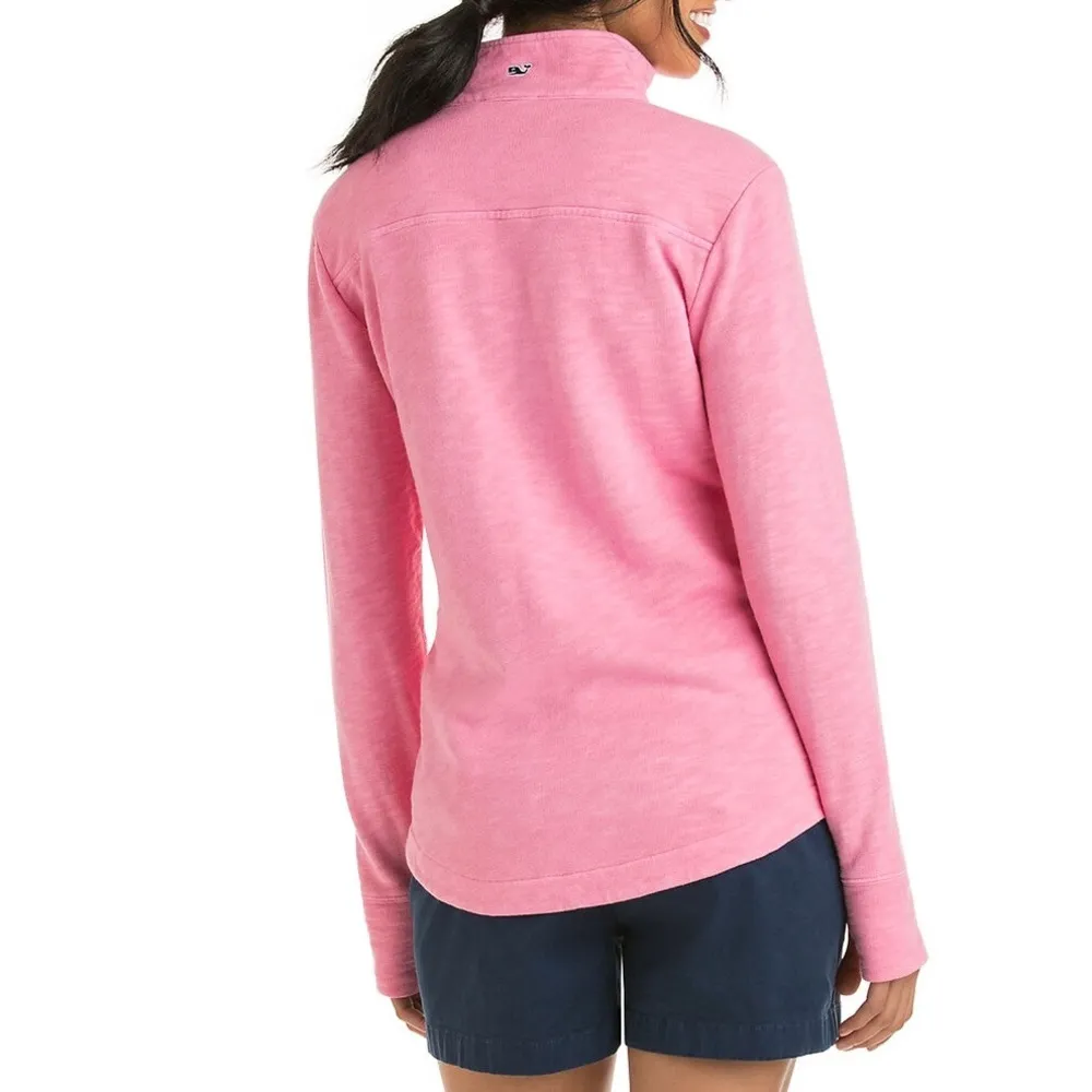 Vineyard Vines Pink Garment Dyed Relaxed Slub Shep Shirt Sweater size XS - Image 2
