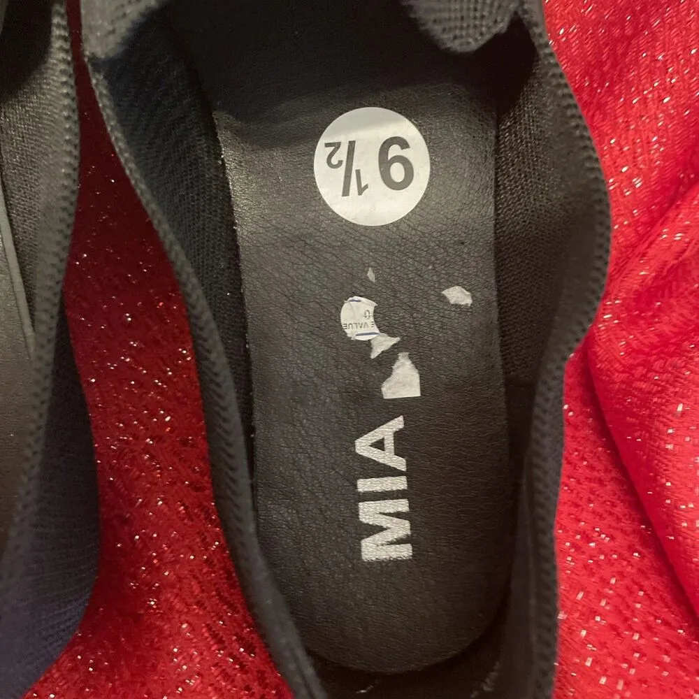 MIA Round Toe Flats Black Womens Size 9.5 Rosali Knit Slip On Shoes - Image 7