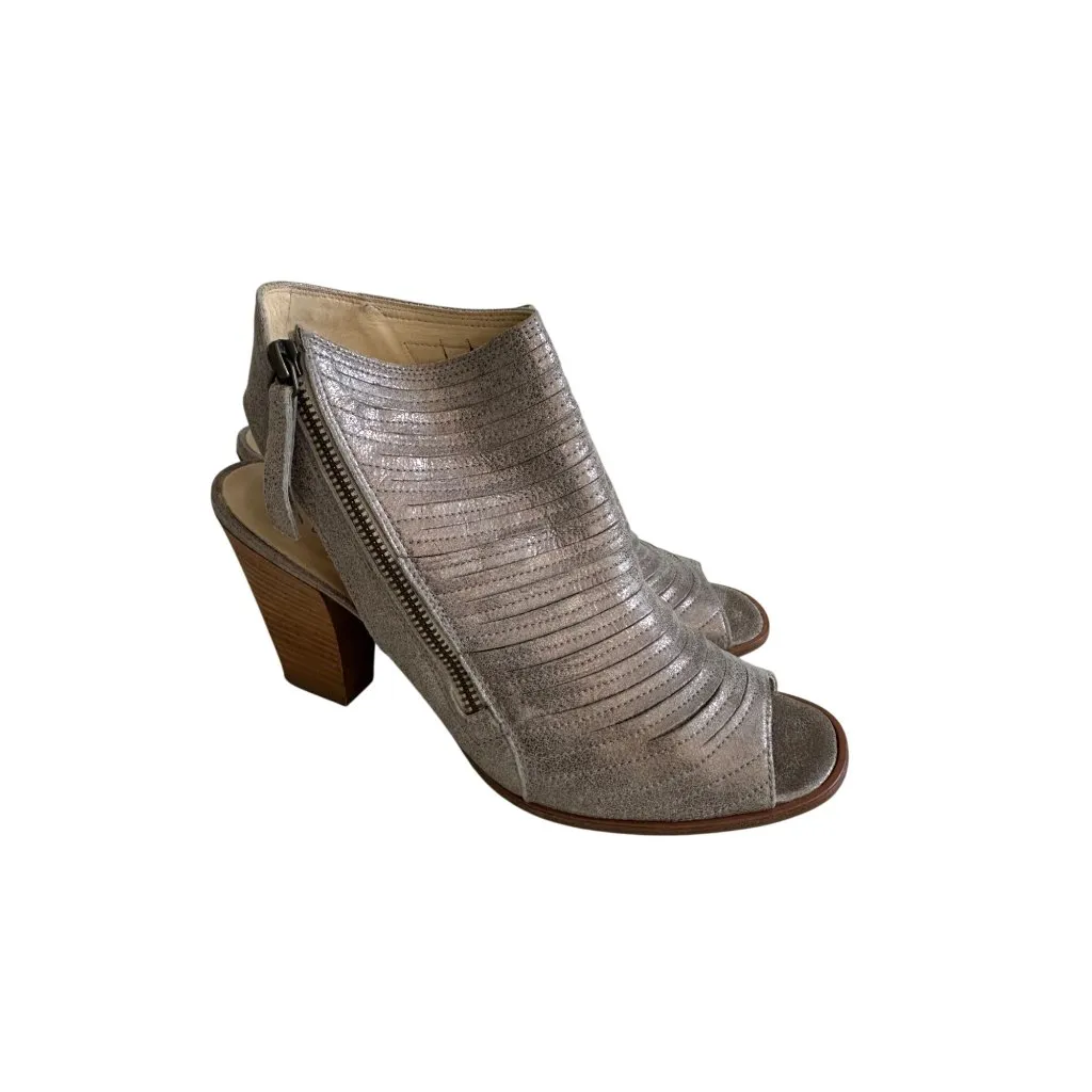 PAUL GREEN Silver Metallic Leather Slingback Heel Size 7.5 - Image 12