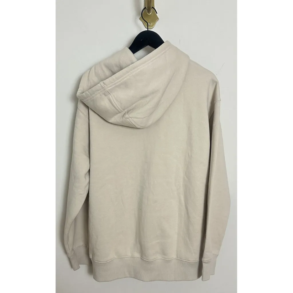 BP Oversize Zip Fleece Hoodie in Beige Oatmeal Light Heather Size Large - Image 4