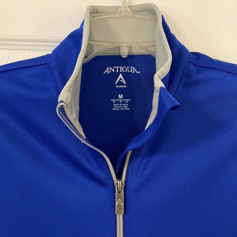 ANTIGUA Women Jacket beautiful blue color with from zipper BNWOT  size M - Image 2