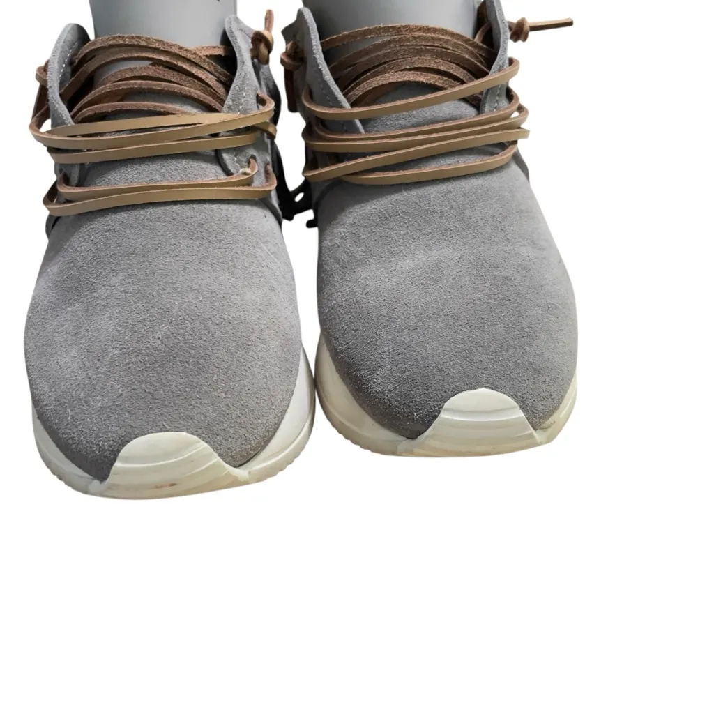 ESSEUTESSE Fringe Silver Leather Sneakers Shoes Made in Italy Womens 36 6 US Gray - Image 7