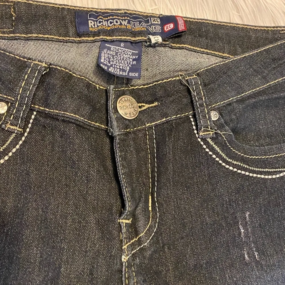 Richcow Jeans with Stitched & Rhinestone Accents Size undefined - Image 5