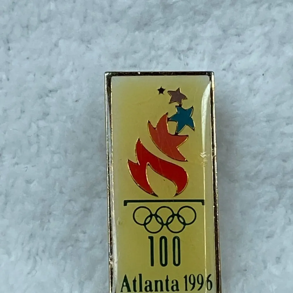 Atlanta 1996 Summer Olympic Games 100 Year Anniversary Tie Tack Pin Torch Flame - Image 13