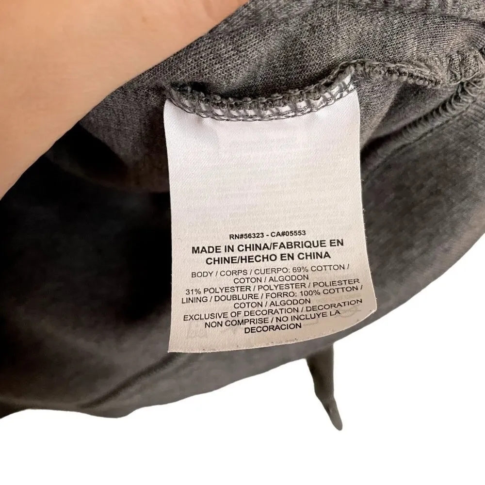 Nike gray scoopneck sweater classic long sleeved pockets cotton comfort - Image 6