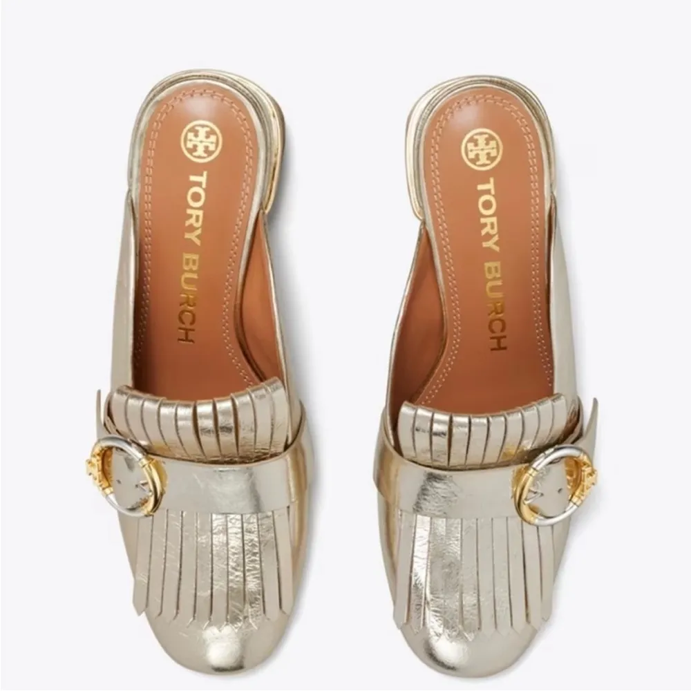 Tory Burch logo gold mule NEW - Image 2