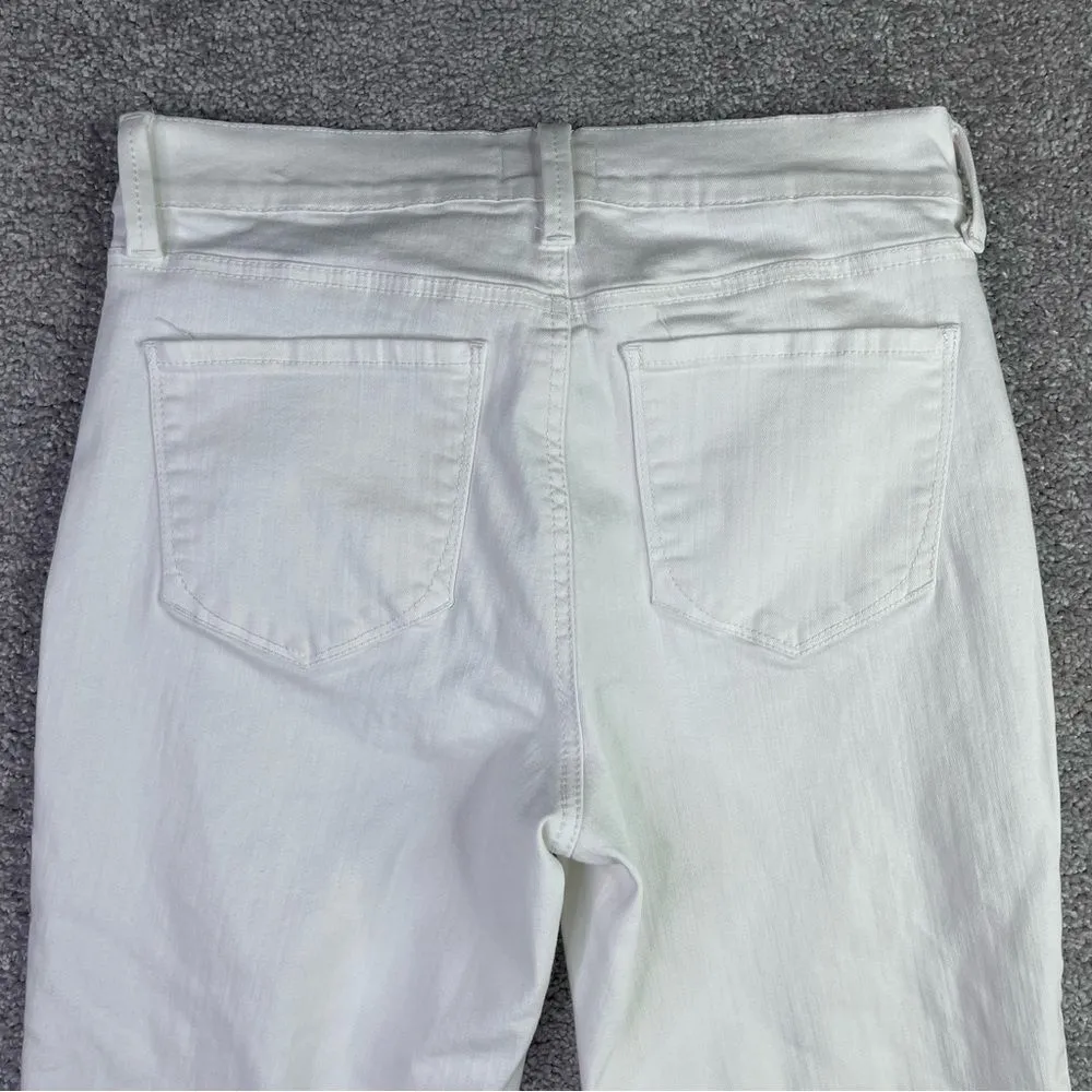 NYDJ Jeans Women's 6 White Straight Crop Capri Mid-Rise Stretch Denim - Image 6