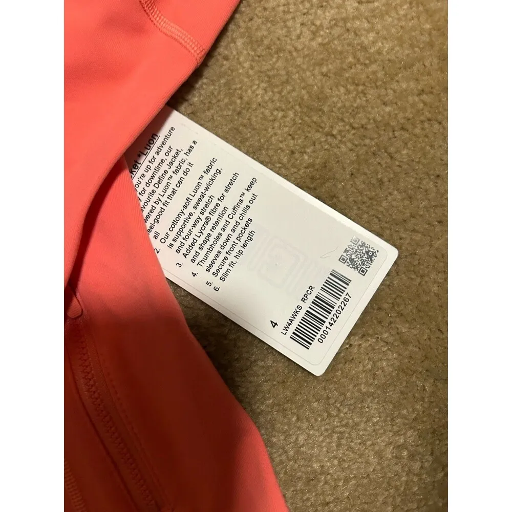 NWT Lululemon Define Jacket *Luon Size 4 Raspberry Cream RPCR - Image 7