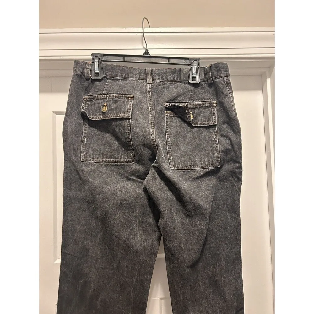 Vintage Lauren Jeans Co Ralph Lauren Cargo Jeans Dark Wash Black Women’s Size 12 - Image 4