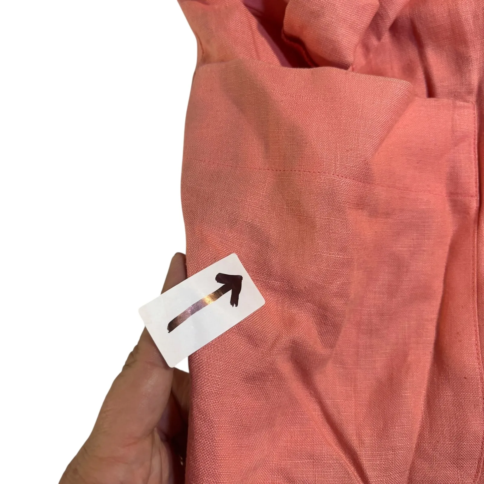 Counterparts Linen Blazer Coral Pink Button Front Career Jacket Size 8* - Image 11