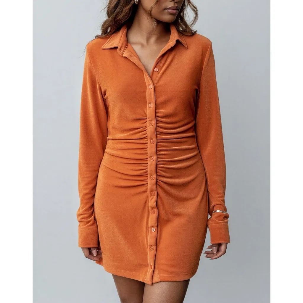 WITH JÉAN Andy Dress, Orange, Small - Image 2