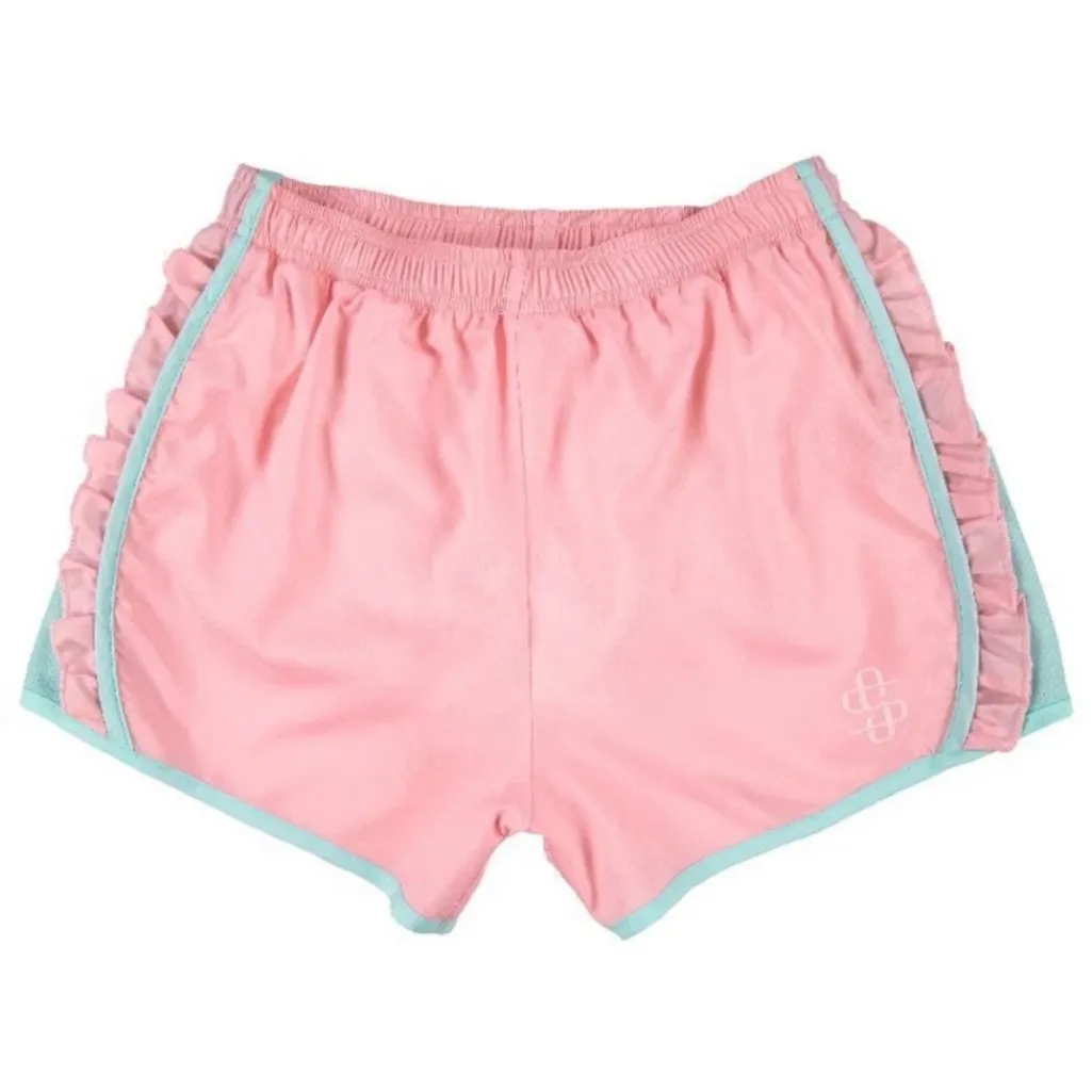 Simply Southern Pink Green Preppy Ruffle Sides Simply Run Shorts - size XXL - Image 13