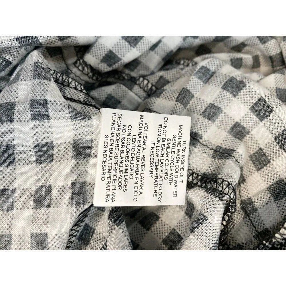 Women’s Plus 1X As U Wish Clothing Gingham Black White Midi Summer Dress Tiered - Image 5