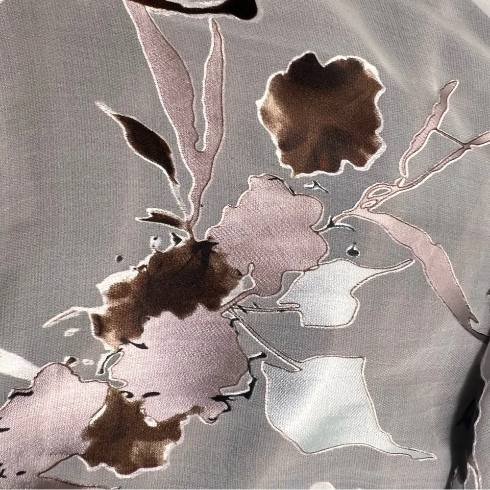 Cachet 90’s Y2K Silk Velvet Burnout Maxi Dress Beaded Whimsigoth Halter White Size 8 - Image 9