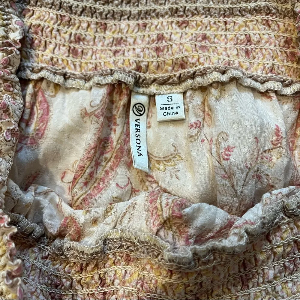 Versona Boho Paisley Print Fit and Flare Tiered Hem dress. - Image 13