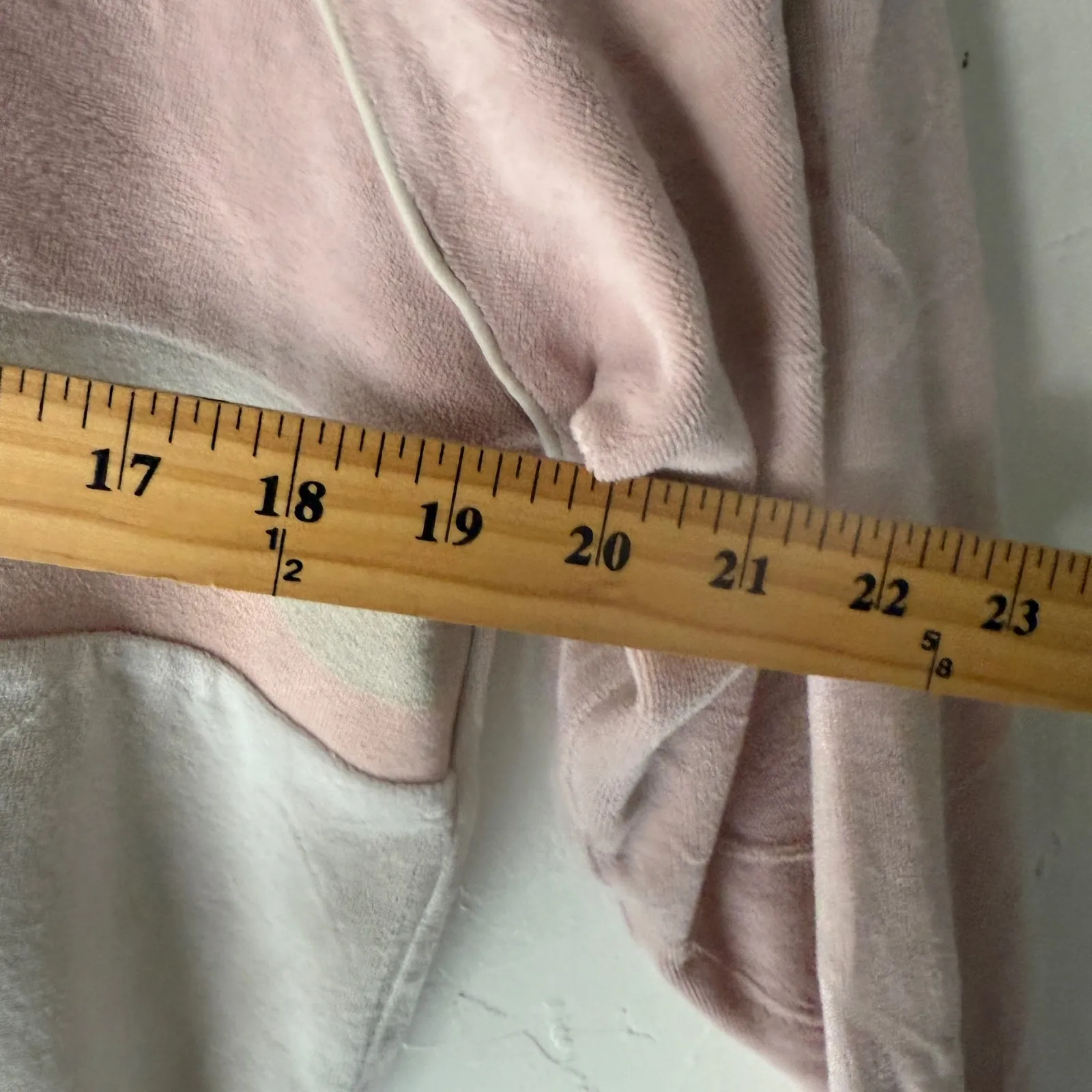 Supreme Y2k Velour Rugby Shirt Pink White Striped Embroidered Logo Size S - Image 6