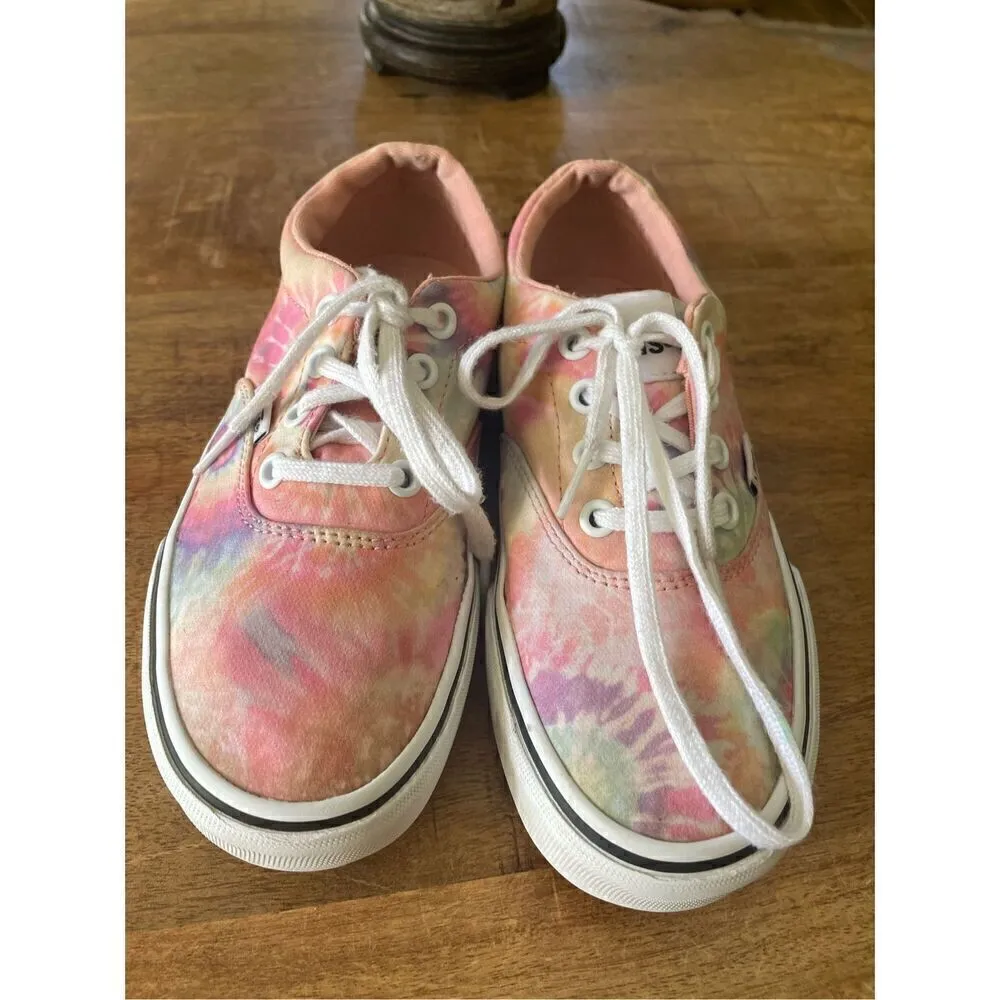 Vans Off The Wall Shoes Tie Dye Canvas Lace Up Sneaker Skate Flats Size US Women - Image 3