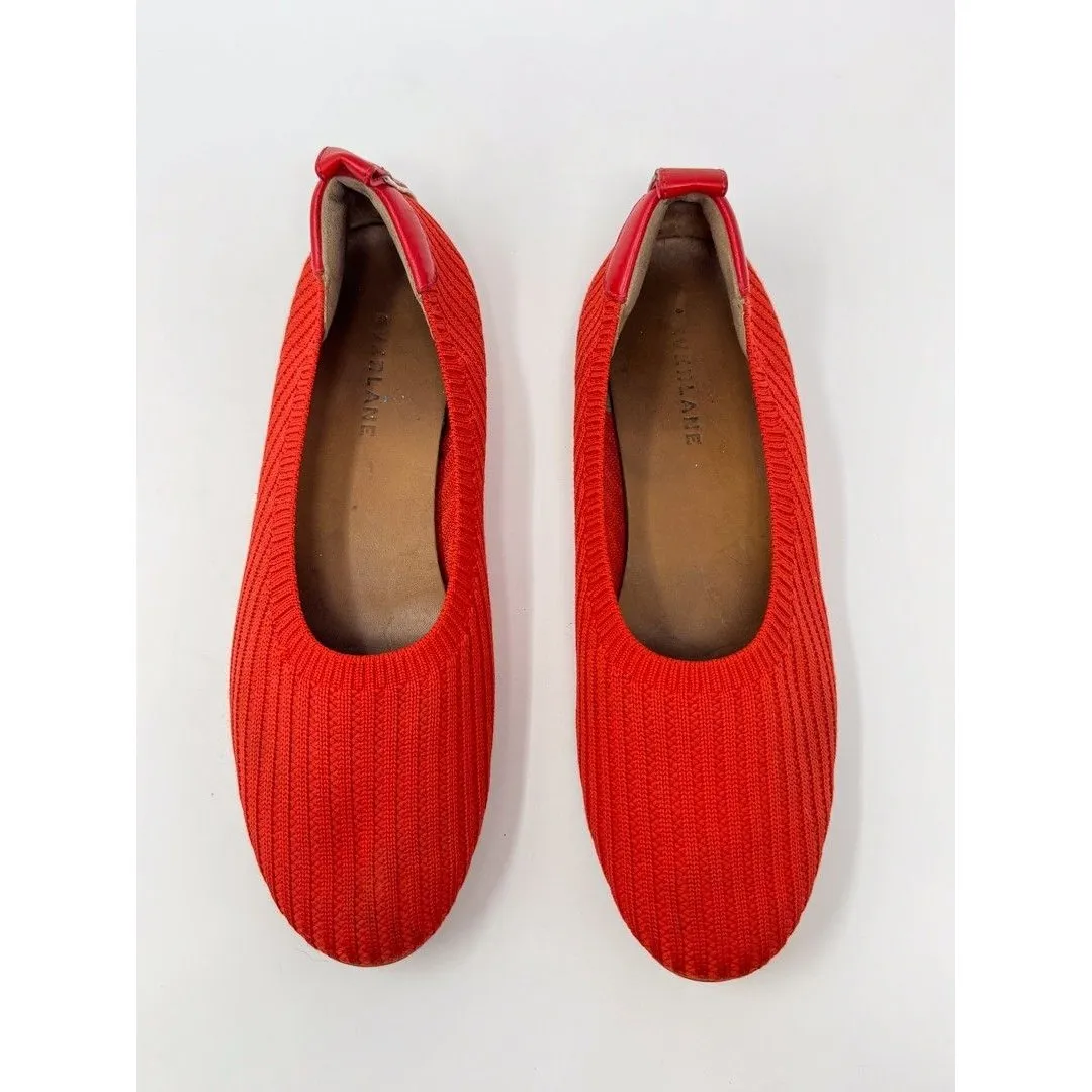 Everlane The Day Glove Womens Ballet Flats Red Ribbed Slip On Ballerina US 6 - Image 4