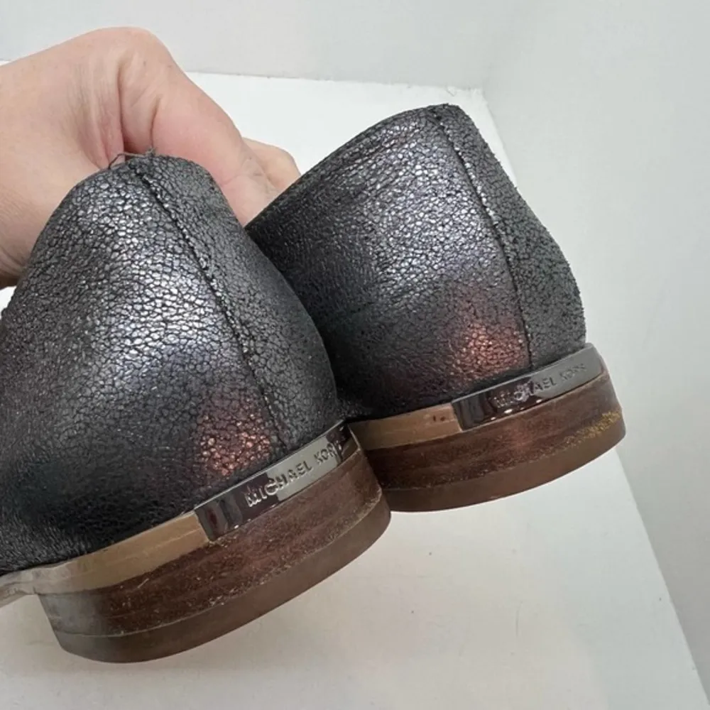 Womens MICHAEL Michael Kors Pierce Lace-up Oxfords - Gunmetal sparkle size 8 - Image 7