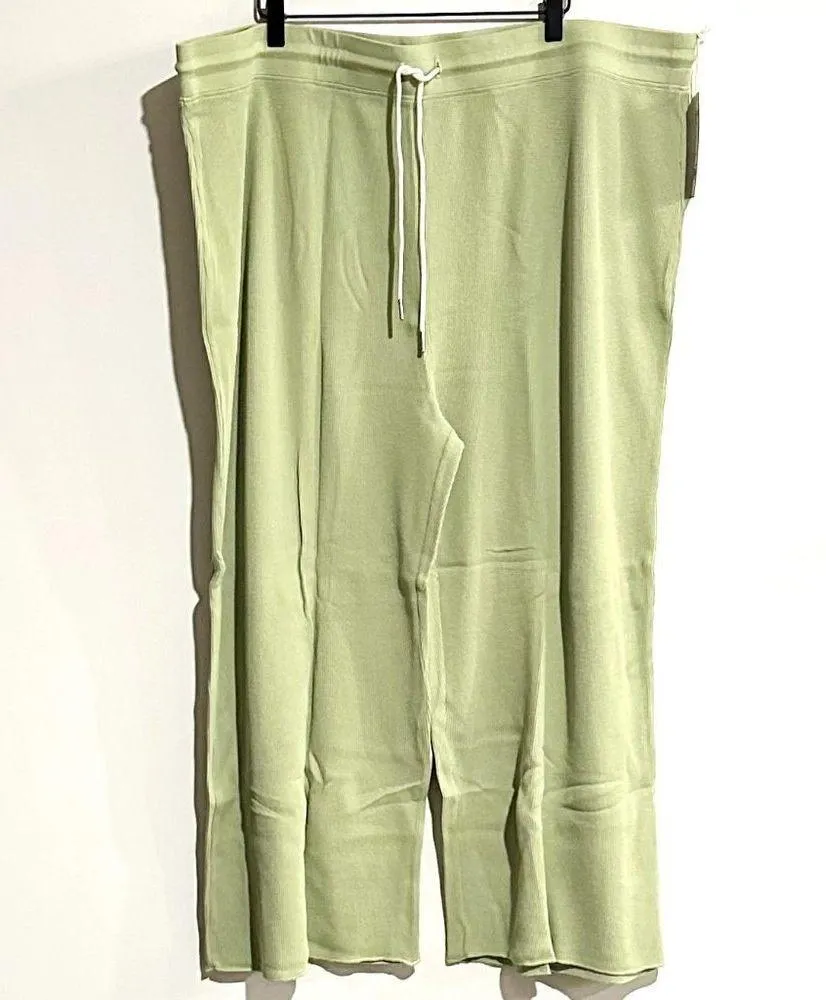 NWT MATE the Label Green Organic Thermal Wide Leg Pant - 3X - Image 2