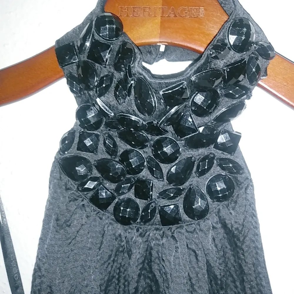 bebe XS Black Halter Evening Dressy Top - Image 7