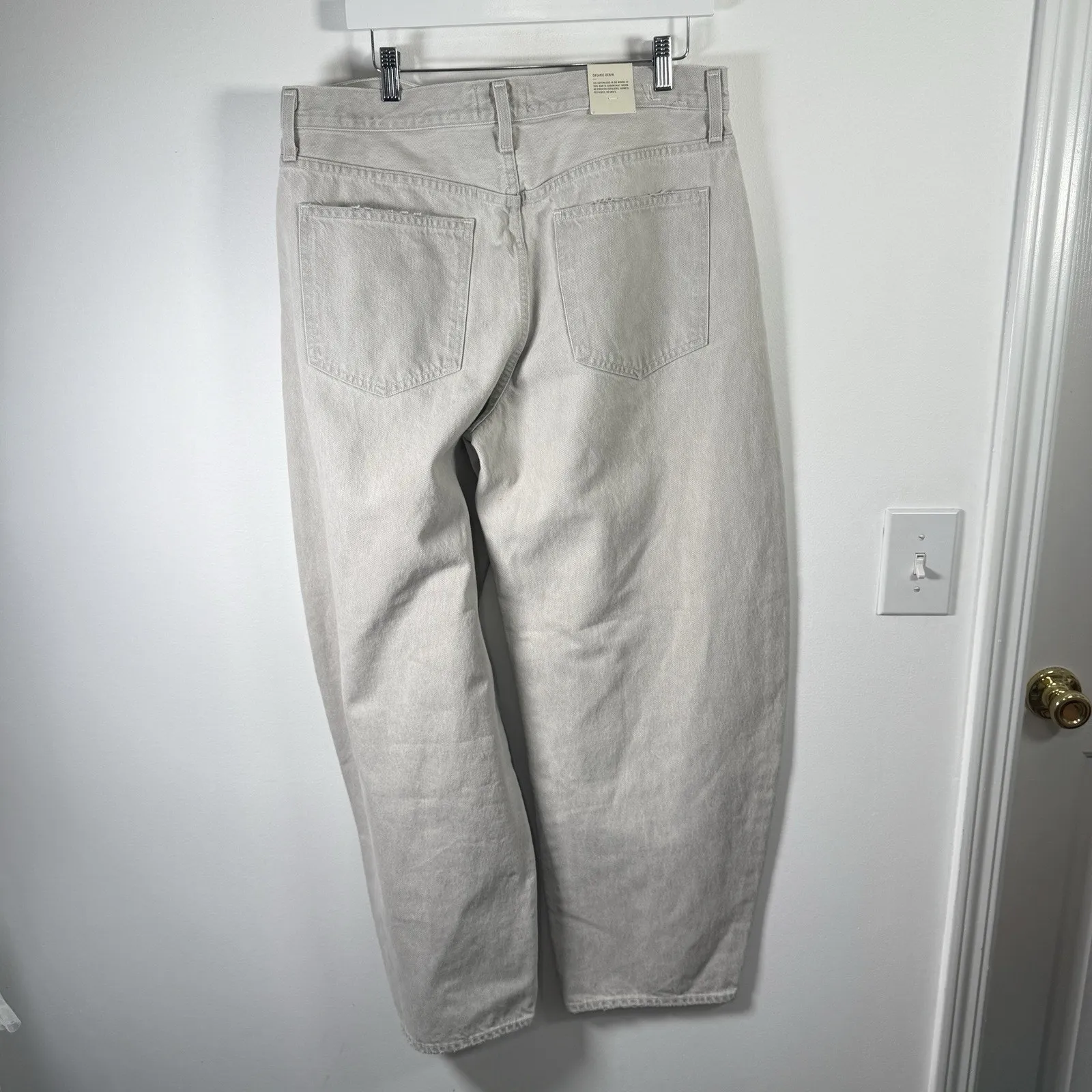 AGOLDE Balloon Barrel Jeans Tarnish Pale Grey Wide Leg High Rise NEW Womens 31 - Image 5