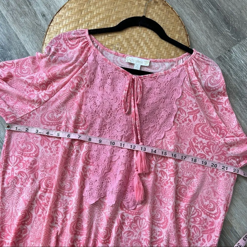 Suzanne Betro pink bohemian lace‎ tassel blouse - Image 6