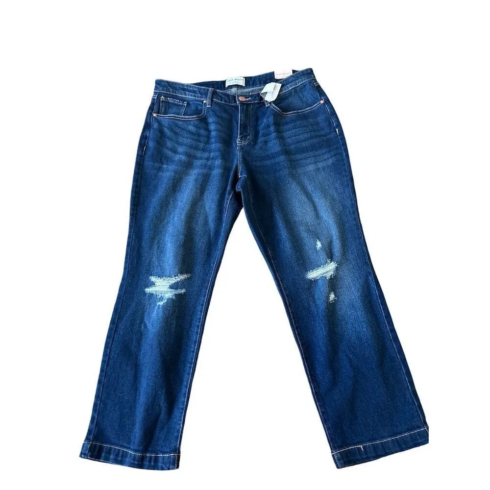 Lane Bryant Women's High Rise Jegging Jeans‎ Blue Size M Embellished - Image 4