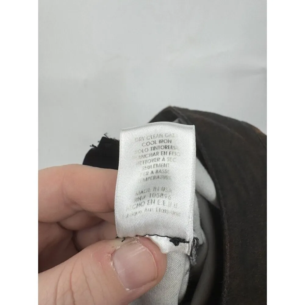 Worth New‎ York Pant Women 8 Brown Straight Leg Retro Splotchy Tie Dye Grunge - Image 5