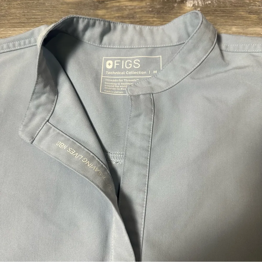 Figs Rafaela Oversized Scrub Top Dusty Blue 3134 - Image 2