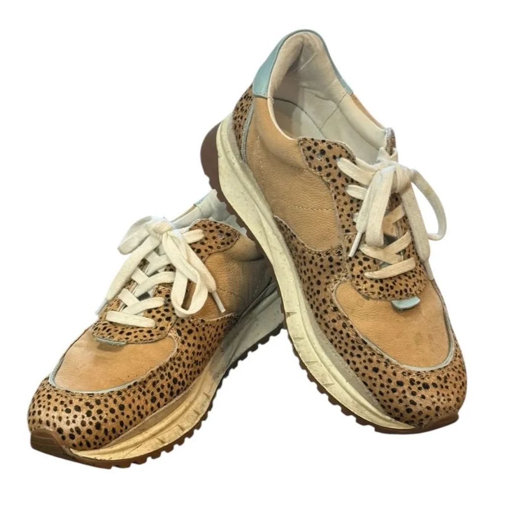 Madewell Kickoff Trainer Sneakers in Leather and Spot Mix Calf Hair 6.5 - Image 3