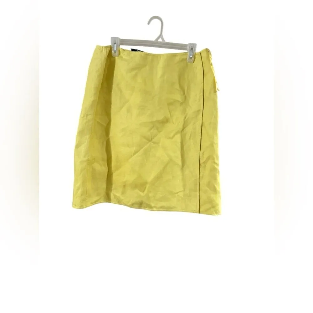 Linda Allard Ellen Tracy Yellow Linen Skirt NWT - Image 7